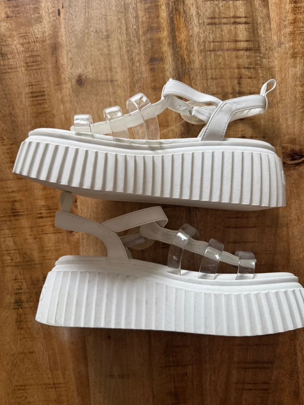 CIRCUS by Sam Edelman Ester White Platform chunky fisherman open toe sandals 8